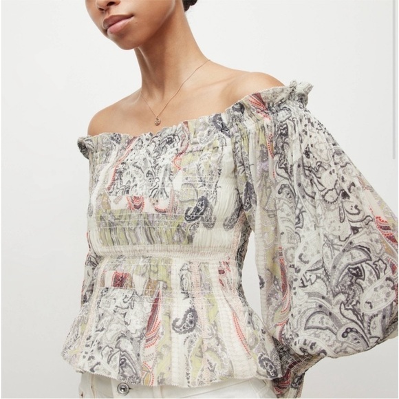 Allsaints Lara Makutu Off-The-Shoulder Top